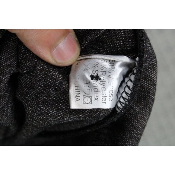 ICON Amsterdam Pants Mens Size 32 Dark Gray Plaid Stretch Skinny Fit Comfort - Picture 12 of 13